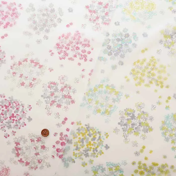 中国製 やわらかウレタンプリント生地 ブーケ