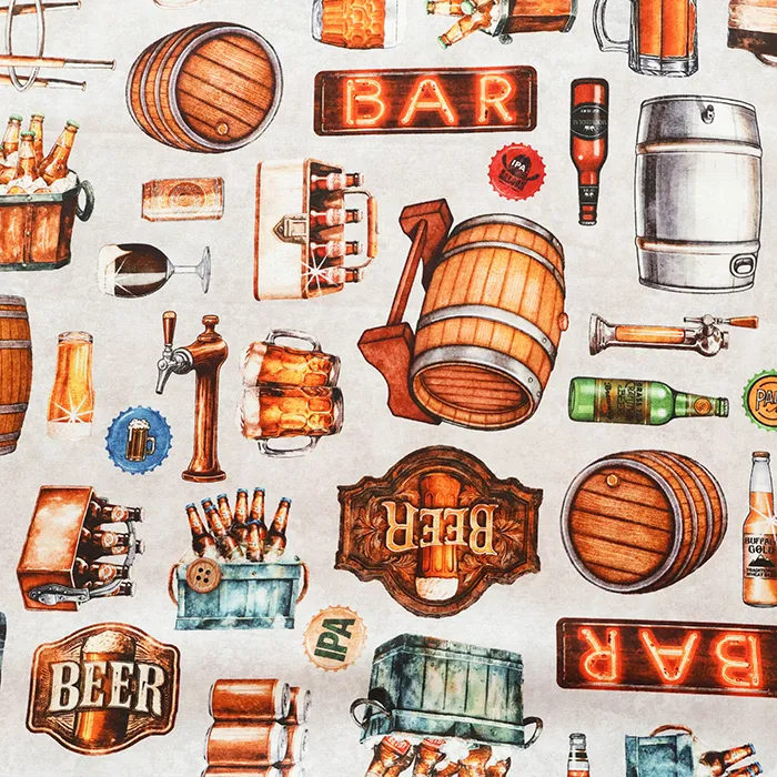 USAコットンプリント生地 QT FABRICKS Everything Beer