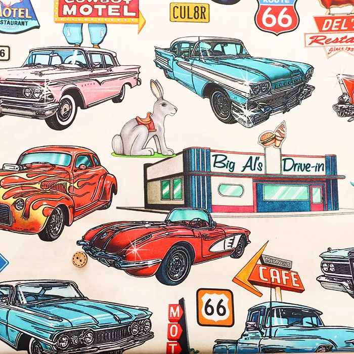 USAコットンプリント生地 QT FABRICS VINTAGE CAR