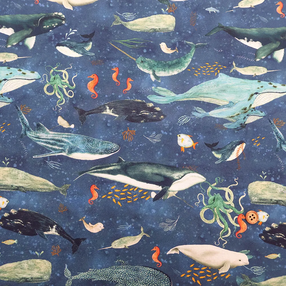 USAコットンプリント生地 WINDHAM FABRICS Creatures of the sea