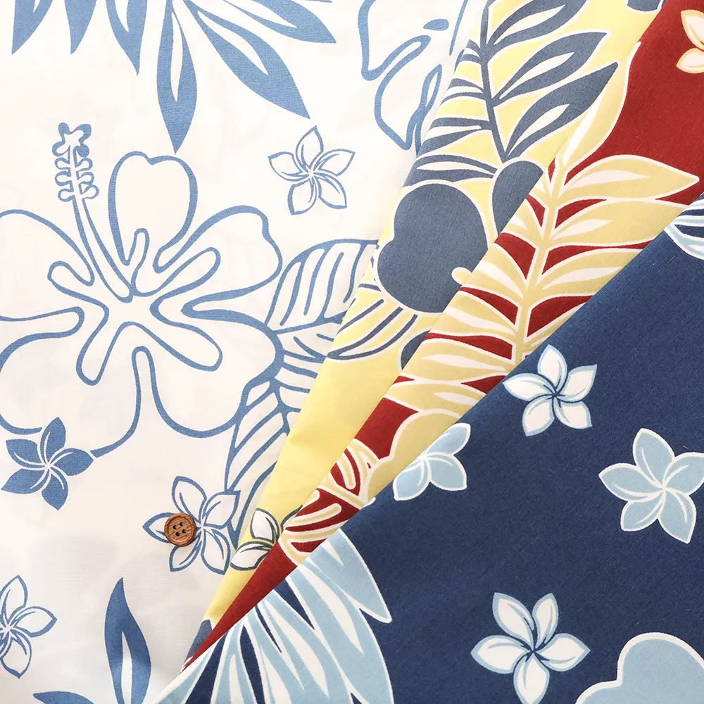 T/Cプリント生地 core yarn ハワイアン