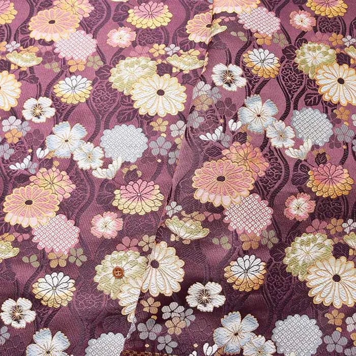 金襴 菊桜鹿の子