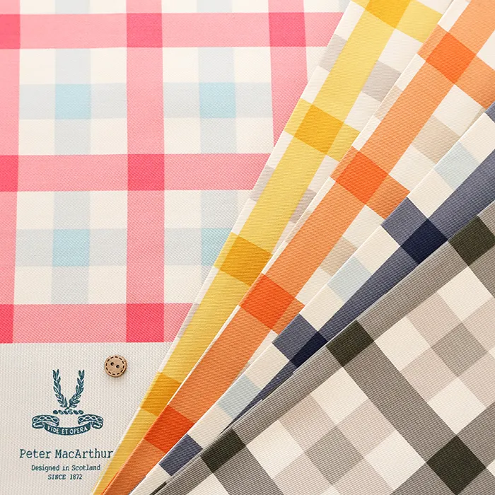 コットンツイルプリント生地 Peter MacArthur Block Check