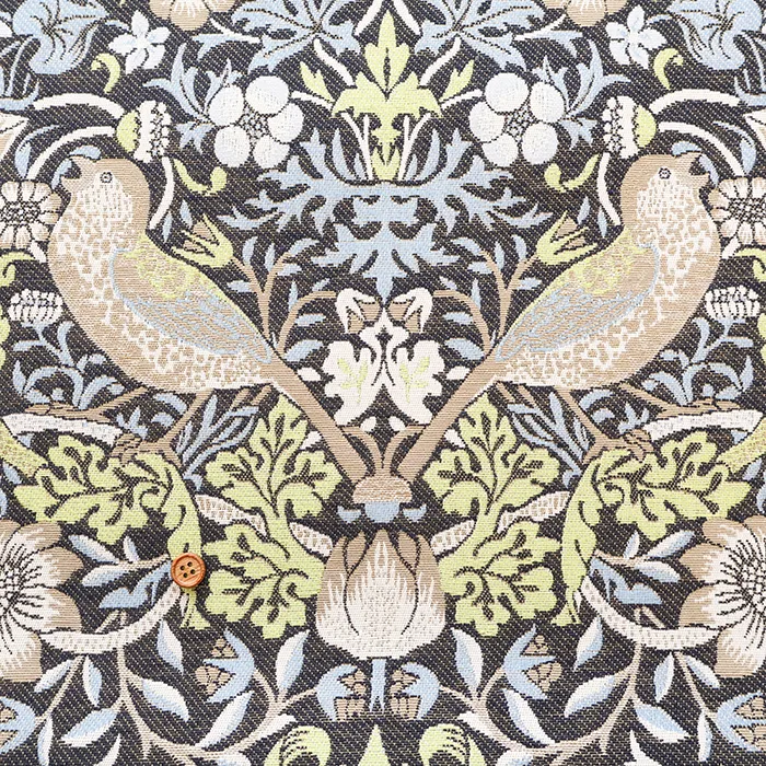 スペイン製 AS Fabrics ポリエステルジャガード生地 MORRIS STRAWBERRY THIEF