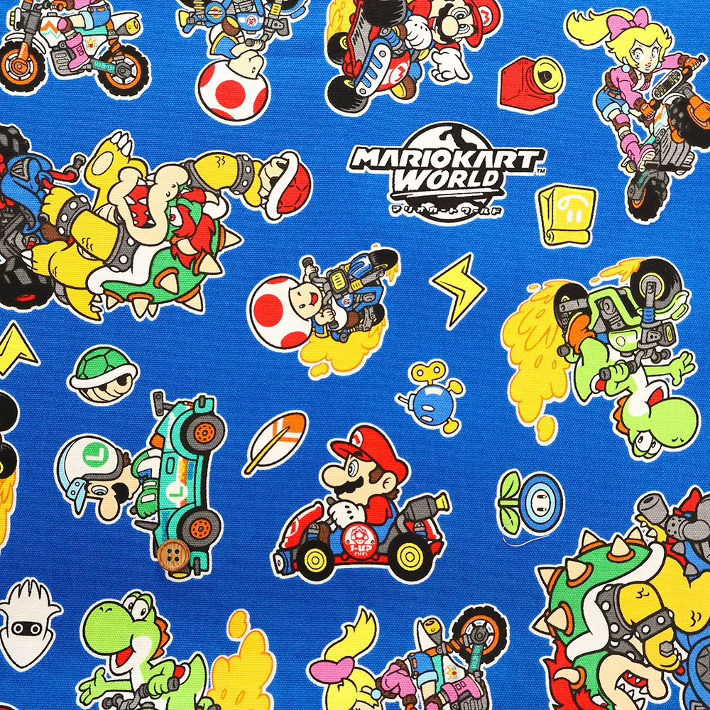 コットンオックスプリント生地 マリオカートワールド