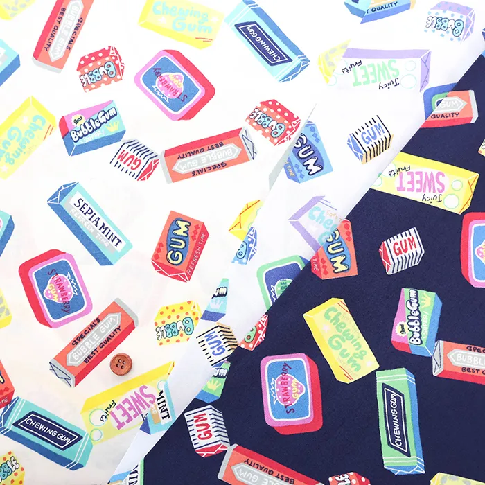 コットン200本ブロードプリント生地 GUM