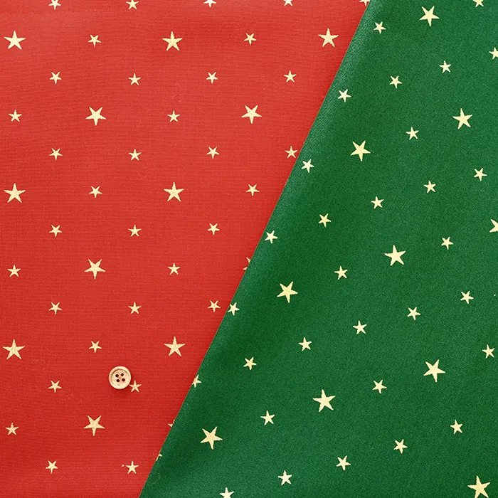 コットンシーチングラメプリント生地 クリスマス