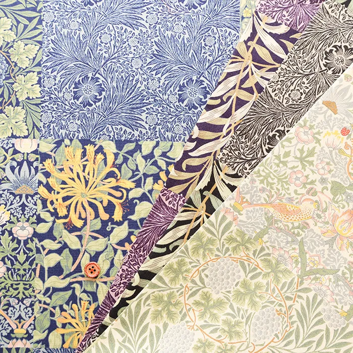 コットンシーチングプリント生地 V&A William Morris Morris Mosaic