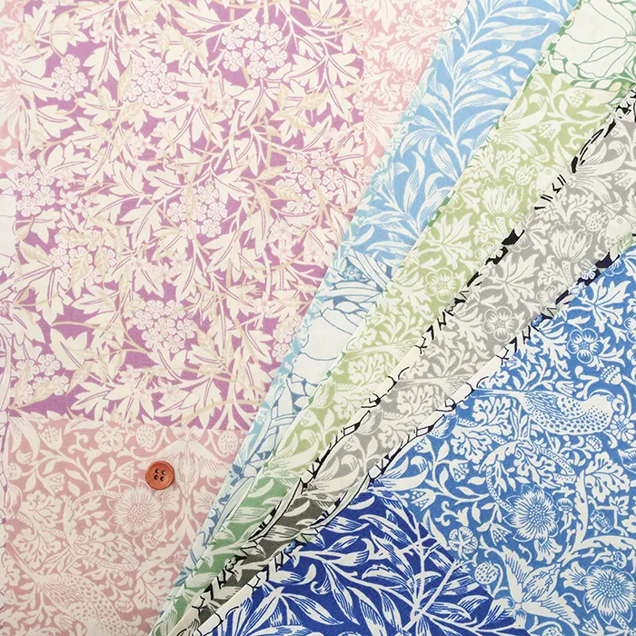 コットンブロードプリント生地 V&A William Morris Morris Collage