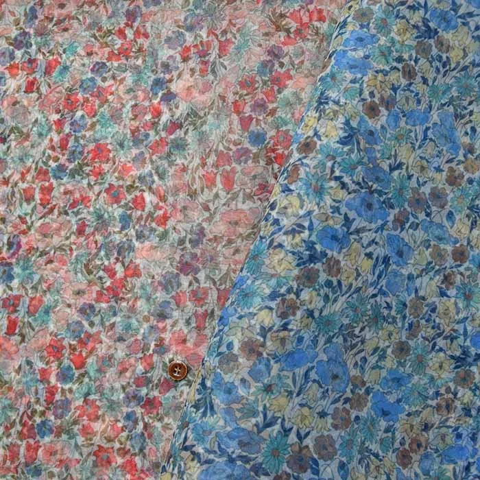 Liberty Fabrics 2023S/S Recycled Polyester Organdie Poppy&Daisy