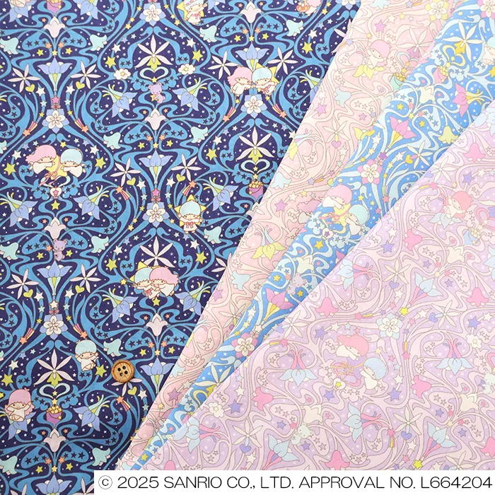 Liberty Fabrics 2025A/W Little Twin Stars Collection Kiki and Lala's Orchids
