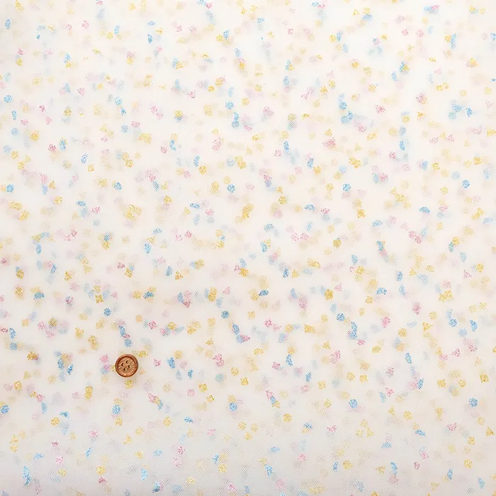 中国製 ナイロンチュール生地 ラメ