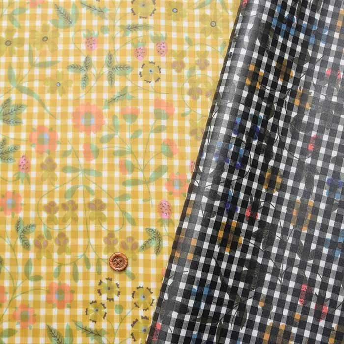Liberty Fabrics 2023S/S Tana “Check and Print” Mirabelle つや消しラミネート生地