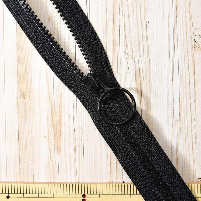 ビスロンファスナー80cm リング付き オープン