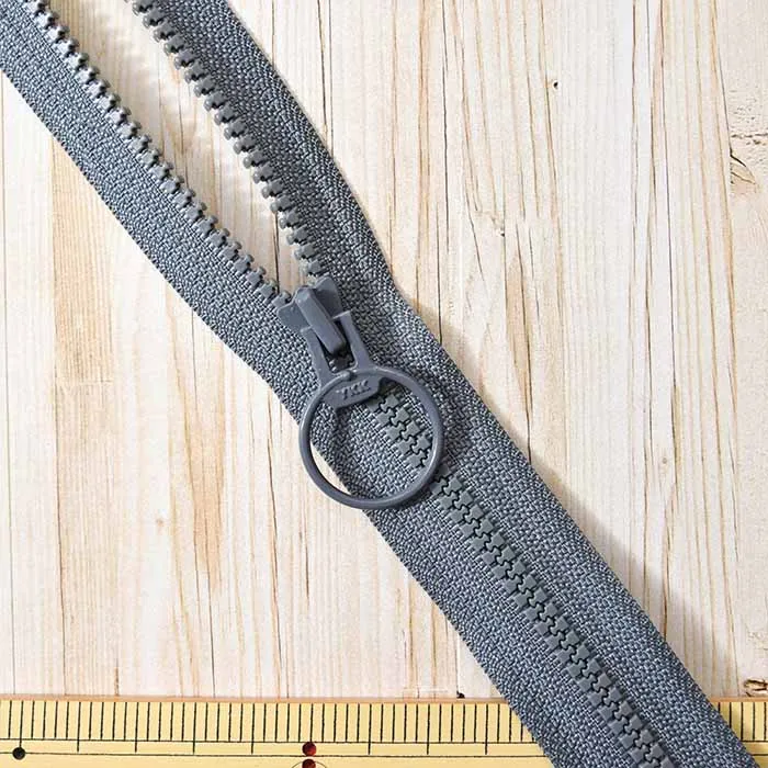 ビスロンファスナー80cm リング付き オープン