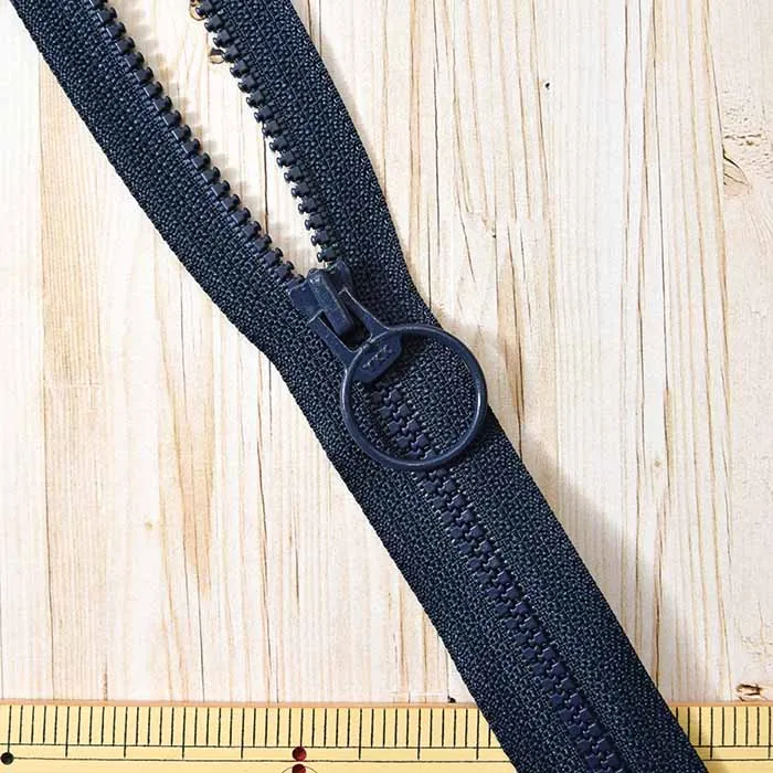 ビスロンファスナー80cm リング付き オープン