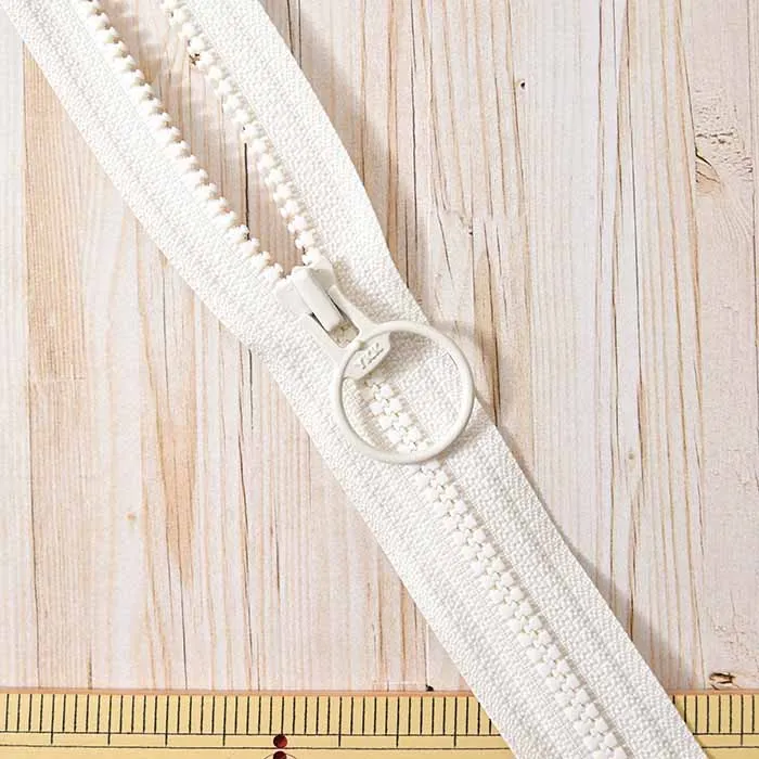 ビスロンファスナー80cm リング付き オープン