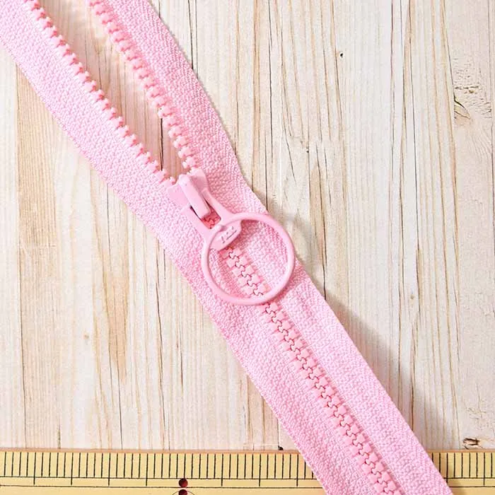 ビスロンファスナー80cm リング付き オープン