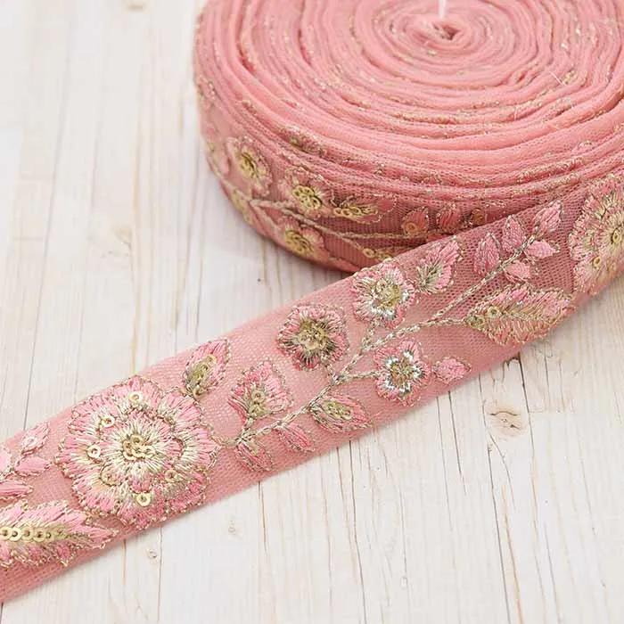 インド製 刺繍リボン 約30mm幅