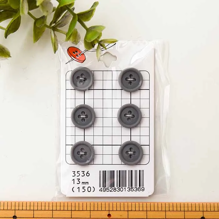 プラスチックボタン 13mm
