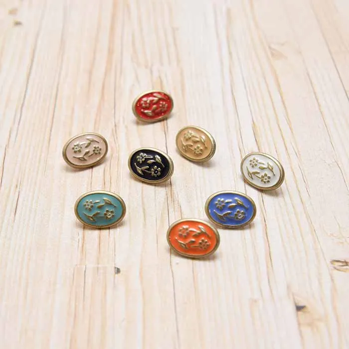 箱ボタン フラワーオールバル13mm