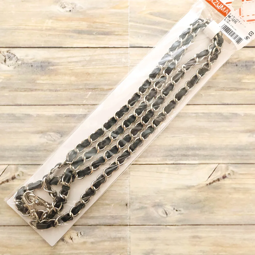 ナスカン付きチェーン 約120cm 焦茶