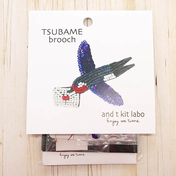 ビーズ刺繍キット TORI brooch TSUBAME