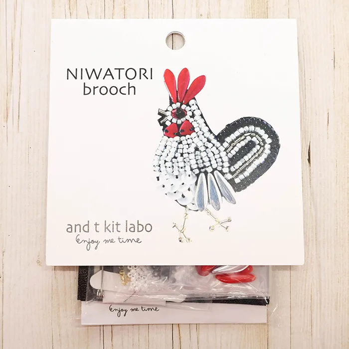 ビーズ刺繍キット TORI brooch NIWATORI