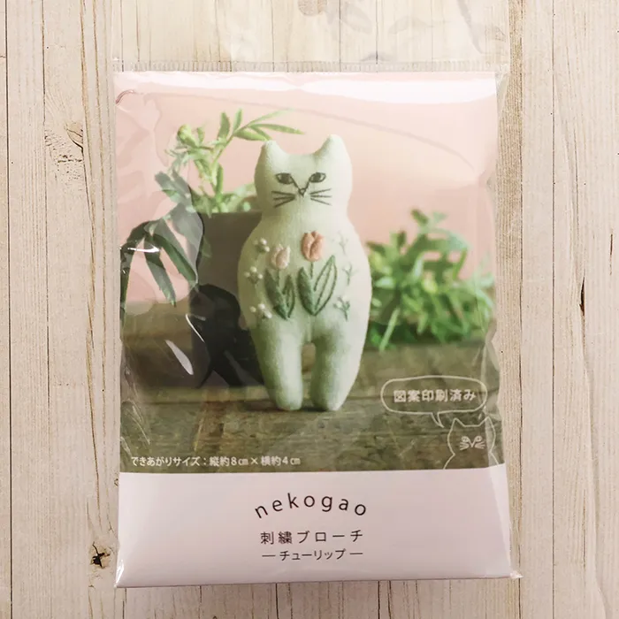 nekogao 刺しゅうブローチ チューリップ