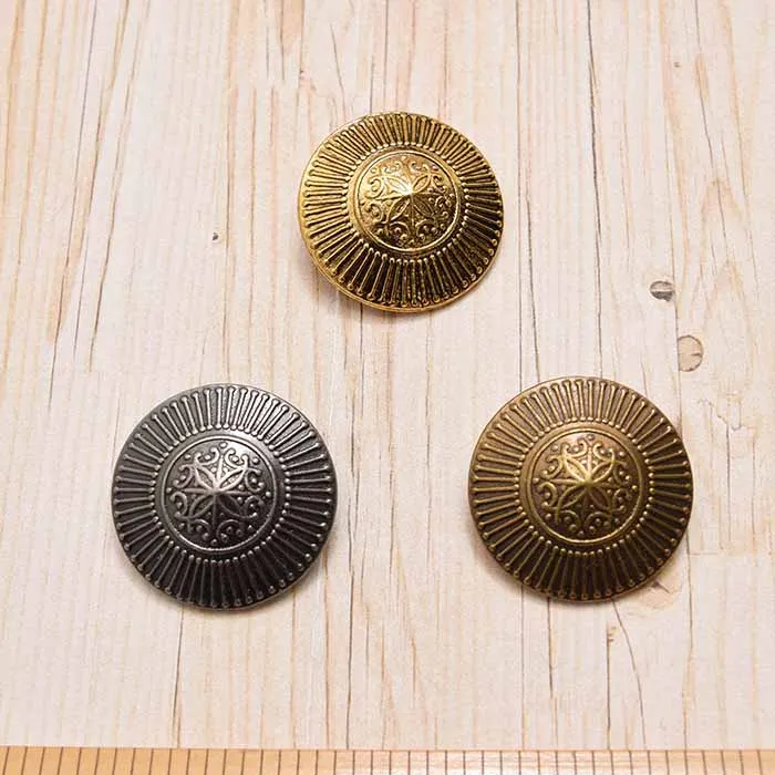 トラッドエスニック金属ボタン 26mm