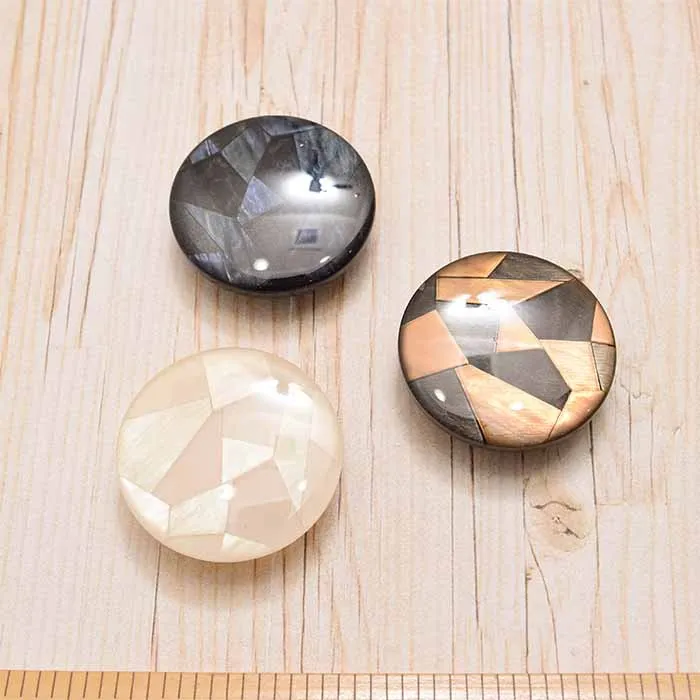 イタリア製 ステンドグラス風ボタン 30mm