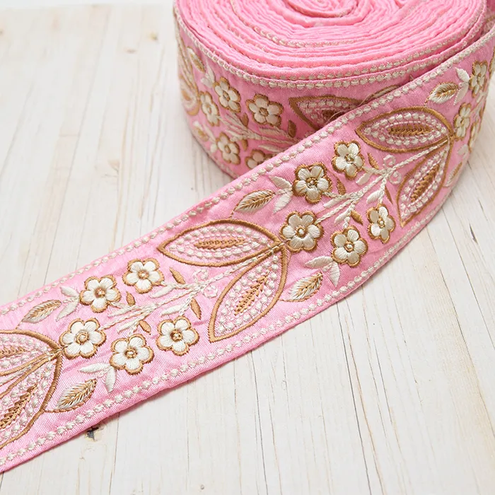 インド製 刺繍リボン 約50mm幅