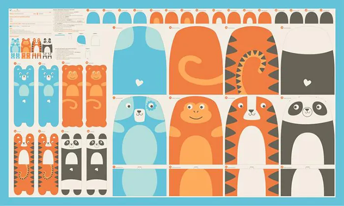 ≪柄売り≫USAコットンプリント生地 moda ANIMAL PARK FUN【1柄:約150cm×90cm】