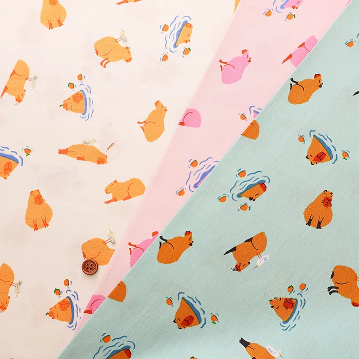 USAコットン RUBYSTAR SOCIETY ANIMAL ANIMAL CAPYBARA