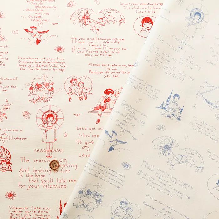USAコットンプリント生地 TIMELESS TREASURES Valentine Toile