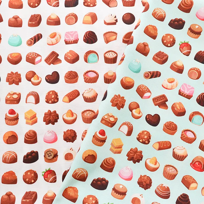 USAコットンプリント生地 ROBERT KAUFMAN Sweet チョコ