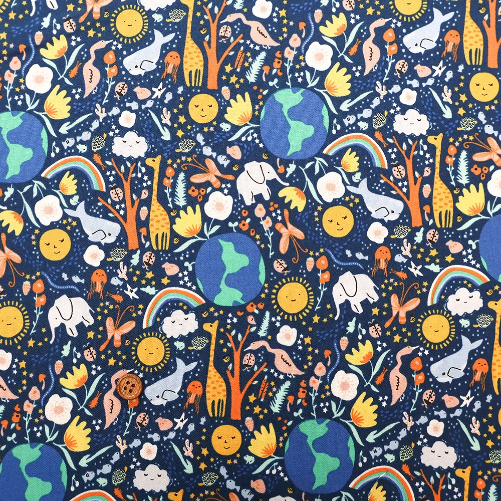 USAコットンプリント生地　COTTON＋STEEL　earth