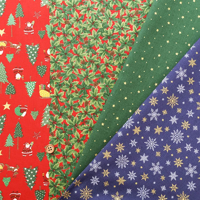 コットンスケアプリント生地 クリスマス 2
