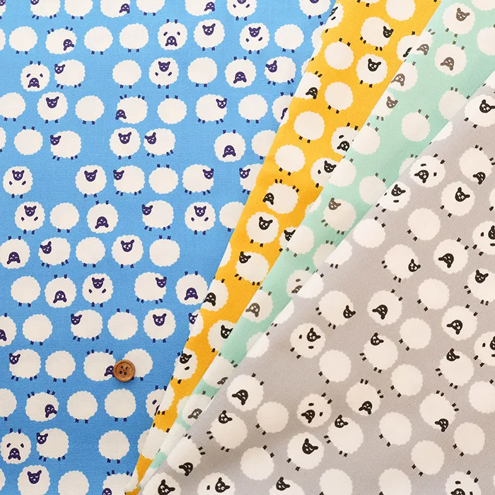 コットンオックスプリント生地 シンプパレット Sheep