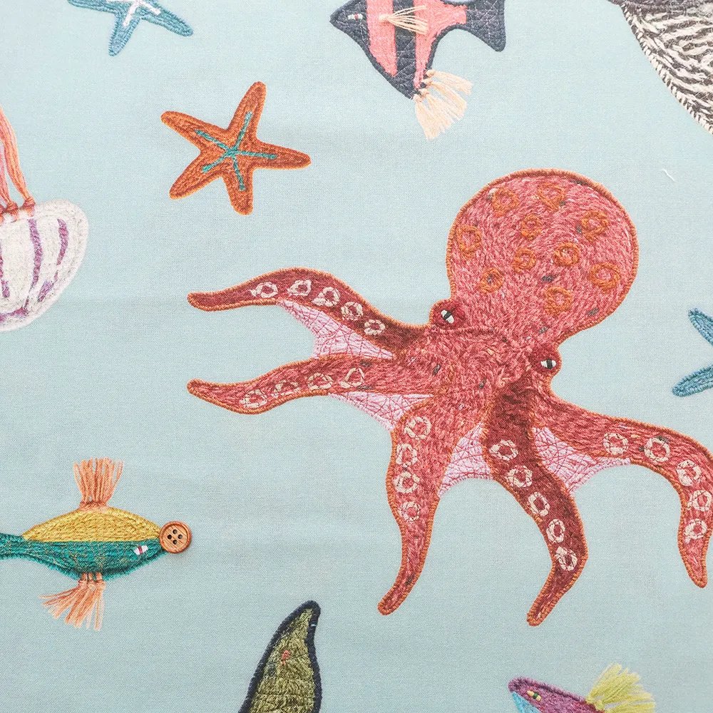 中国製 コットンシーチングインクジェットプリント生地 Kari Ishikawa in the sea