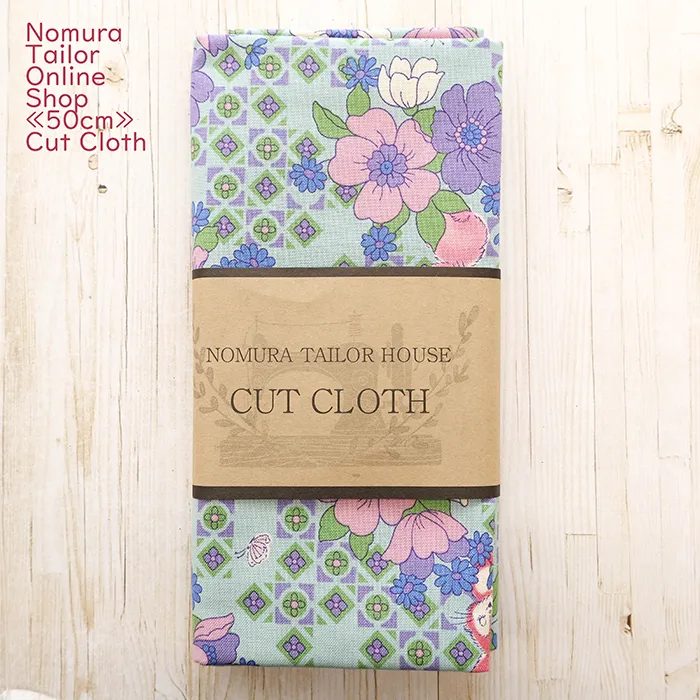 ≪50cmカットクロス≫コットンシーチングプリント生地 フラワーラビット
