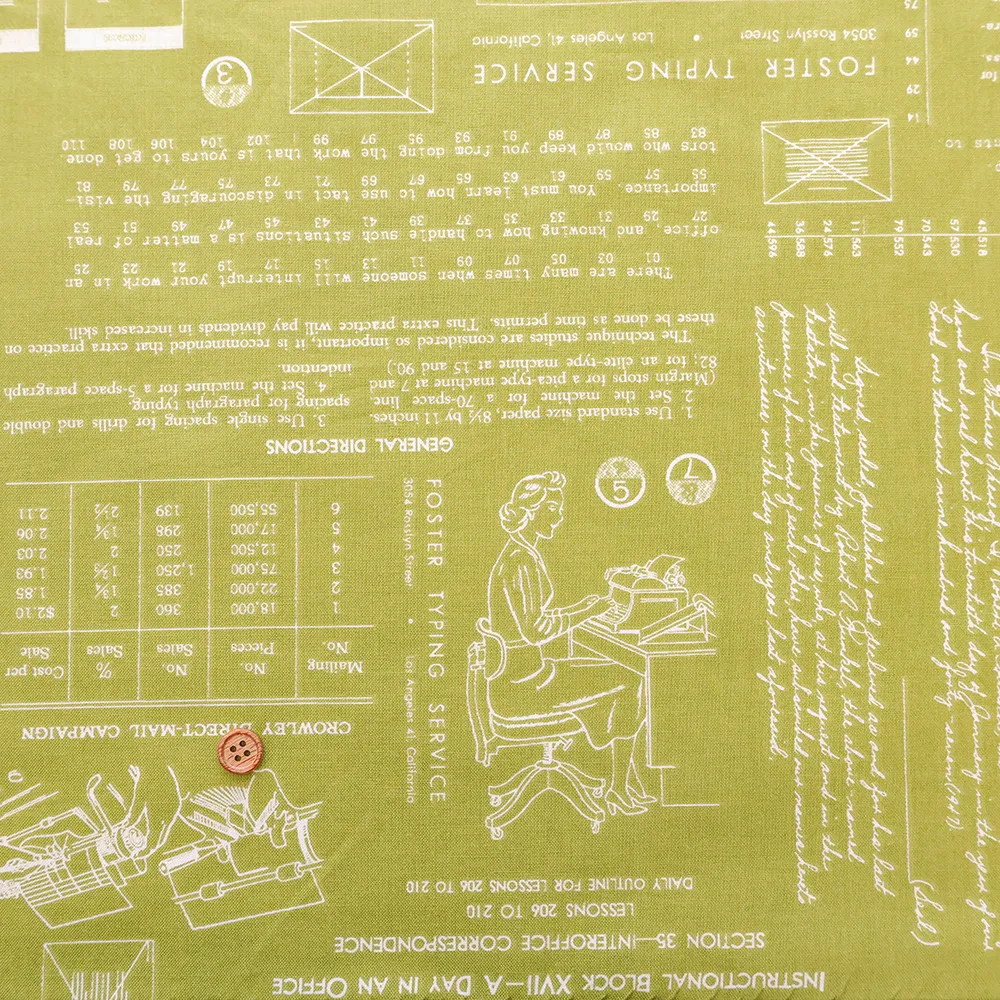 創業記念セール USAコットンプリント生地 Typography